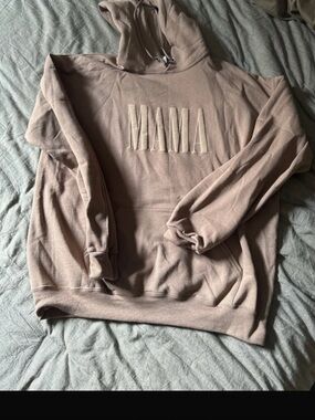 Mama Hooded Sweatshirt - Taupe new
